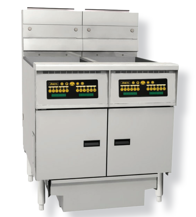 Anets FDAGP255C Platinum Series Gas Fryer with Computer Control 2 Filter Drawer System Drawer Fryers