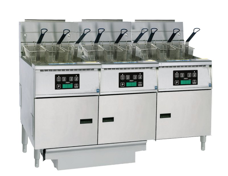 Anets FDAGP375D Platinum 75 Series Gas Fryer with Digital Control 3 Filter Drawer System Drawer Fryers