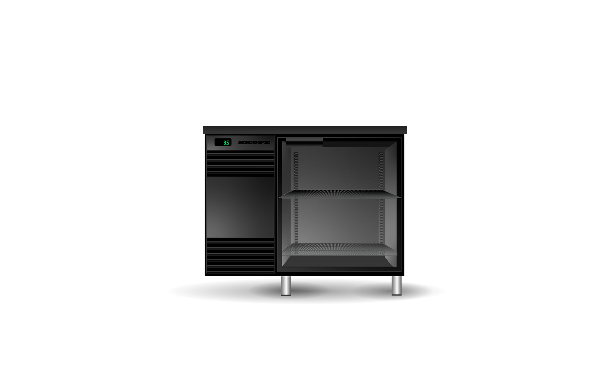 Skope BackBar Glass Chiller 1 Glass Swing Door 152L