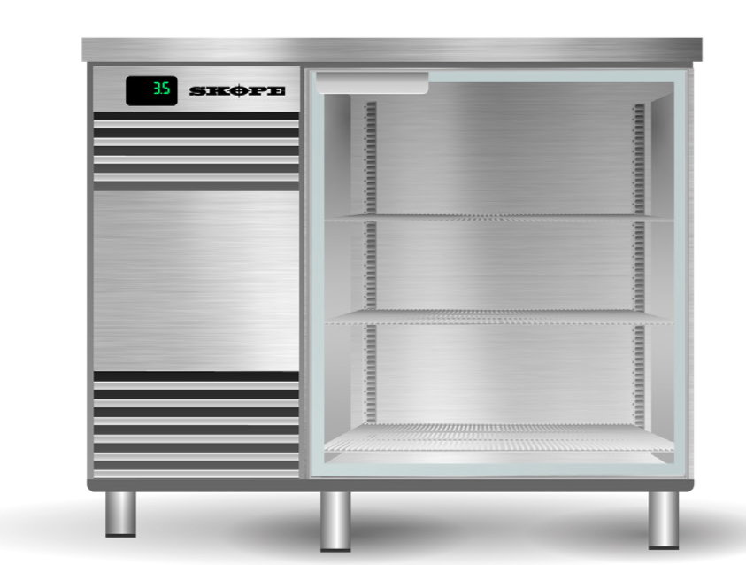 Skope GC.1.GSW.r | Remote | Glass Chiller | 1 Door | Underbench Fridge | BackBar | Glass Chiller