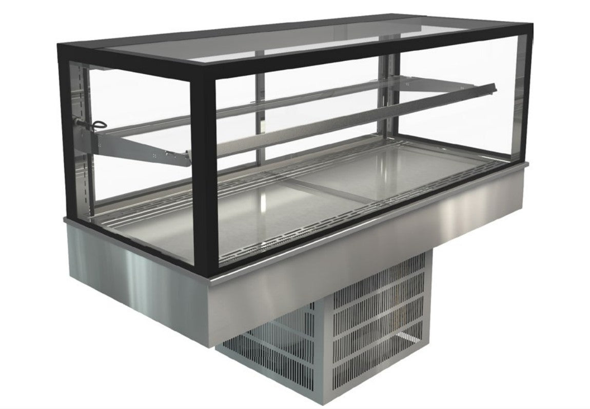 Cossiga GOGRF15 | GOG Countertop | Solid Front | With Sliding Rear Glass Doors | Fridge | Commercial Display Refrigerator