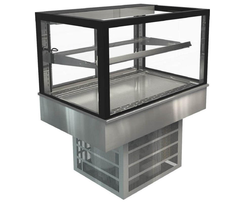 Cossiga GOGRF9 | GOG Countertop | Solid Front | With Sliding Rear Glass Doors | Fridge | Commercial Display Refrigerator