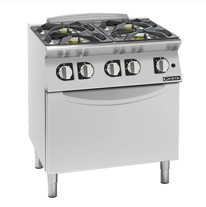Giorik CG740ET 700 Series 4 Burner Gas Range on Electric Oven Boiling Top Ranges