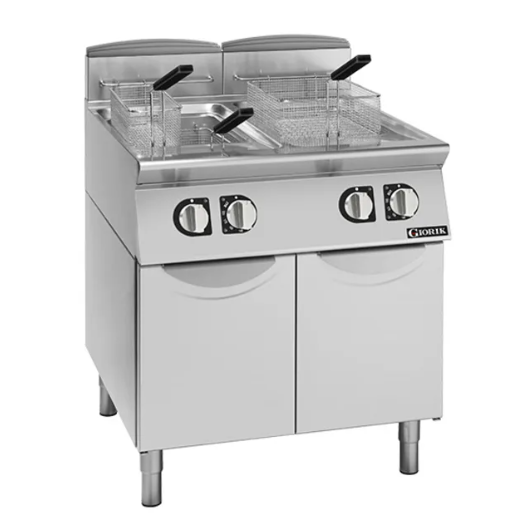 Giorik FE7217T 700 Series 800mm Double Pan On Enclosed Base Electric Fryer Top
