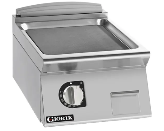 Giorik FLE72TFT 700 Series 400mm Wide Smooth Mild Steel Plate Countertop Electric Frytop