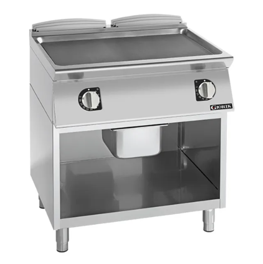 Giorik FLE941GFT 900 Series 800mm Wide On Open Base Smooth Mild Steel Electric Frytop