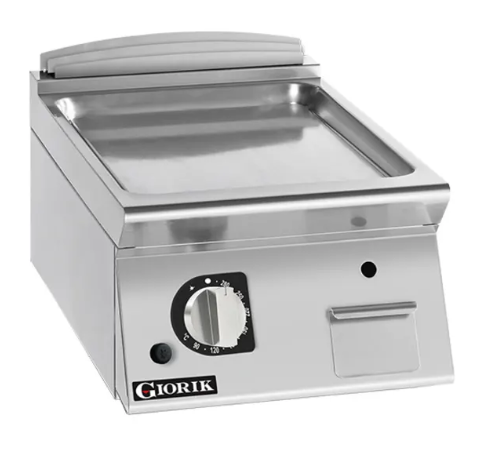 Giorik FLG92TCRXT 900 Series 400mm Wide Countertop Smooth Satin Chrome Plate Gas Frytop