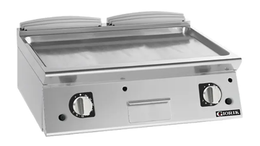 Giorik FLG941TCRXT 900 Series 800mm Wide Countertop Smooth Satin Chrome Plate Gas Frytop