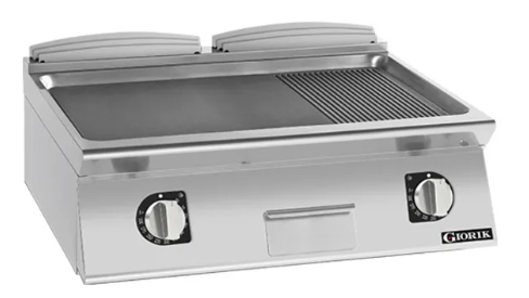 Giorik FME941TFT 900 Series 800mm Wide Countertop Smooth/Ribbed Mild Steel Electric Frytop