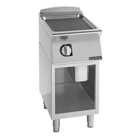 Giorik FRE72GFT 700 Series 400mm Wide Ribbed Mild Steel On Open Base Electric Frytop