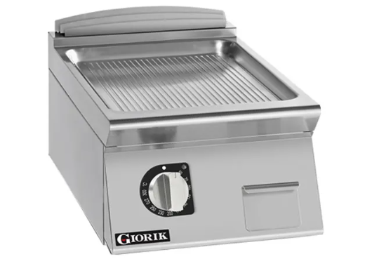 Giorik FRE72TCRXT 700 Series 400mm Wide Ribbed Satin Chrome Electric Frytop