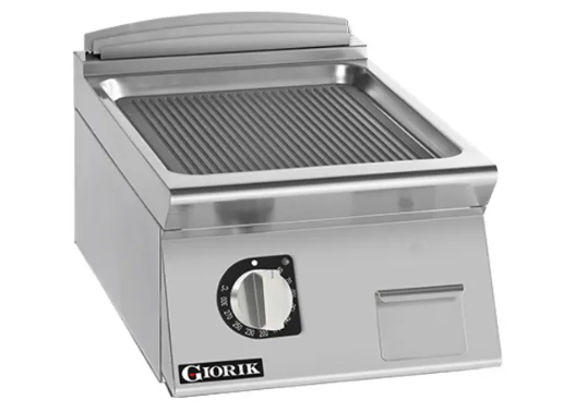 Giorik FRE92TFT 900 Series 400mm Wide Countertop Ribbed Mild Steel Electric Frytop