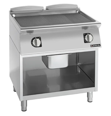 Giorik FRE941GFT 900 Series 800mm Wide On Open Base Ribbed Mild Steel Electric Frytop