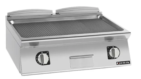Giorik FRE941TFT 900 Series 800mm Wide Countertop Ribbed Mild Steel Electric Frytop