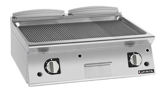 Giorik FRG741TFT 700 Series 800mm Wide Ribbed Mild Steel Countertop Gas Frytop