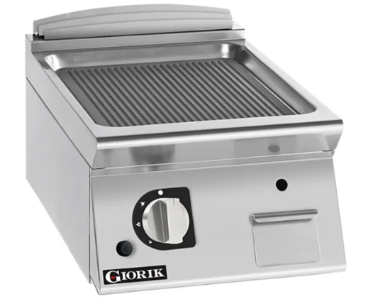 Giorik FRG92TFT 900 Series 400mm Wide Countertop Ribbed Mild Steel Gas Frytop