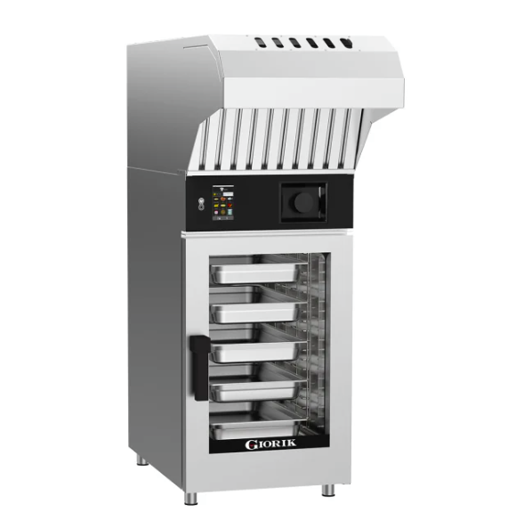 Giorik KNM101WT.RO.H Mini Touch 10 x 1/1 GN Electric Combi Oven with Recirculating Ventless Hood and Reverse Osmosis Combi Oven