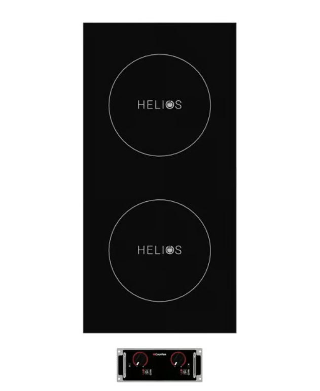 Cooktek HRD.9500.FB25.4 Helios Induction Cooktop Dual Hob Drop-In Front to Back Induction Cooktop