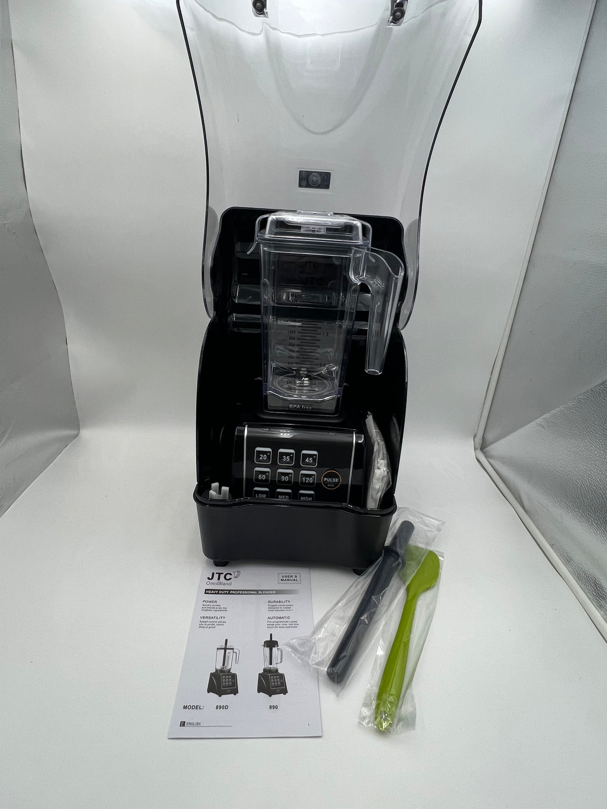 JTC OmniBlend 890AQ Commercial Blender with OmniShield I Sound Shield,1.5Litre D Jug Set
