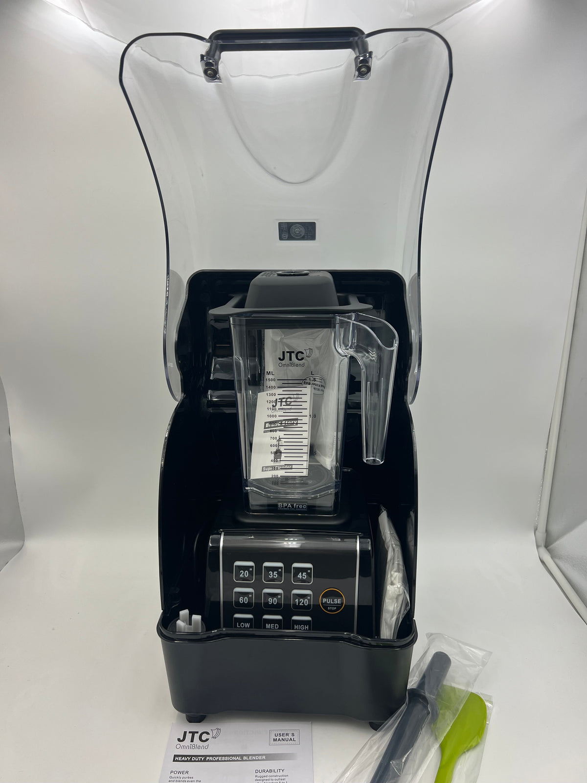 JTC OmniBlend 890AQ Commercial Blender with OmniShield I Sound Shield,1.5Litre D Jug Set