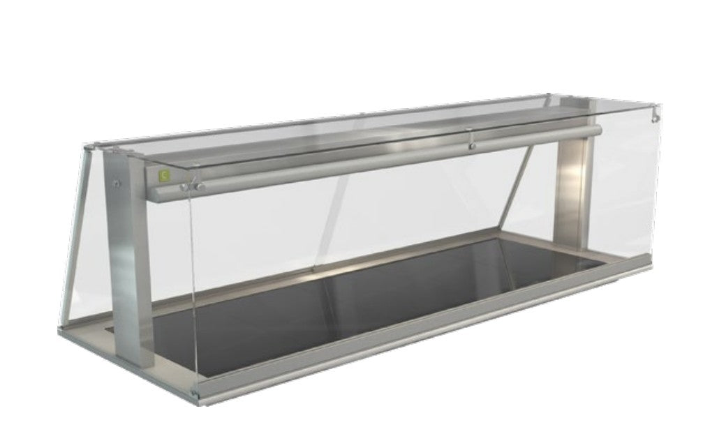 Cossiga LSCM5-FS | LS Ceramic | Heated Well | Ceramic Hotplate | Square Glass Assisted Service | With Acrylic Rear Doors | Heated Ceramic Glass