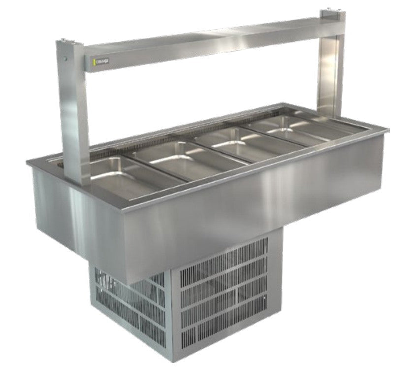 Cossiga LSRF4 | Linear LS | Refrigerated Well | Gantry | With No Glass | Refrigerated Cold Well | Chilled Display Cabinet