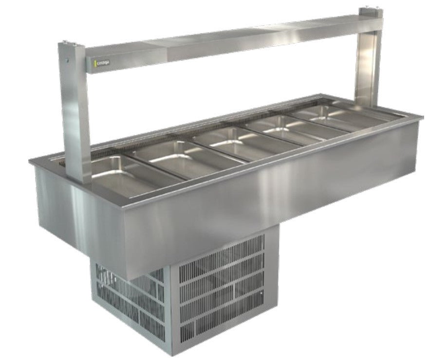 Cossiga LSRF5 | Linear LS | Refrigerated Well | Gantry | With No Glass | Refrigerated Cold Well | Chilled Display Cabinet