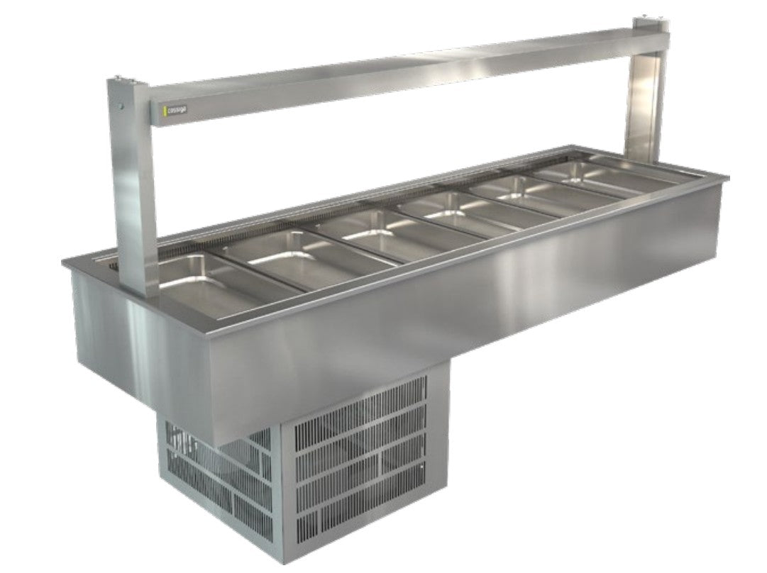 Cossiga LSRF6 | Linear LS | Refrigerated Well | Gantry | With No Glass | Refrigerated Cold Well | Chilled Display Cabinet