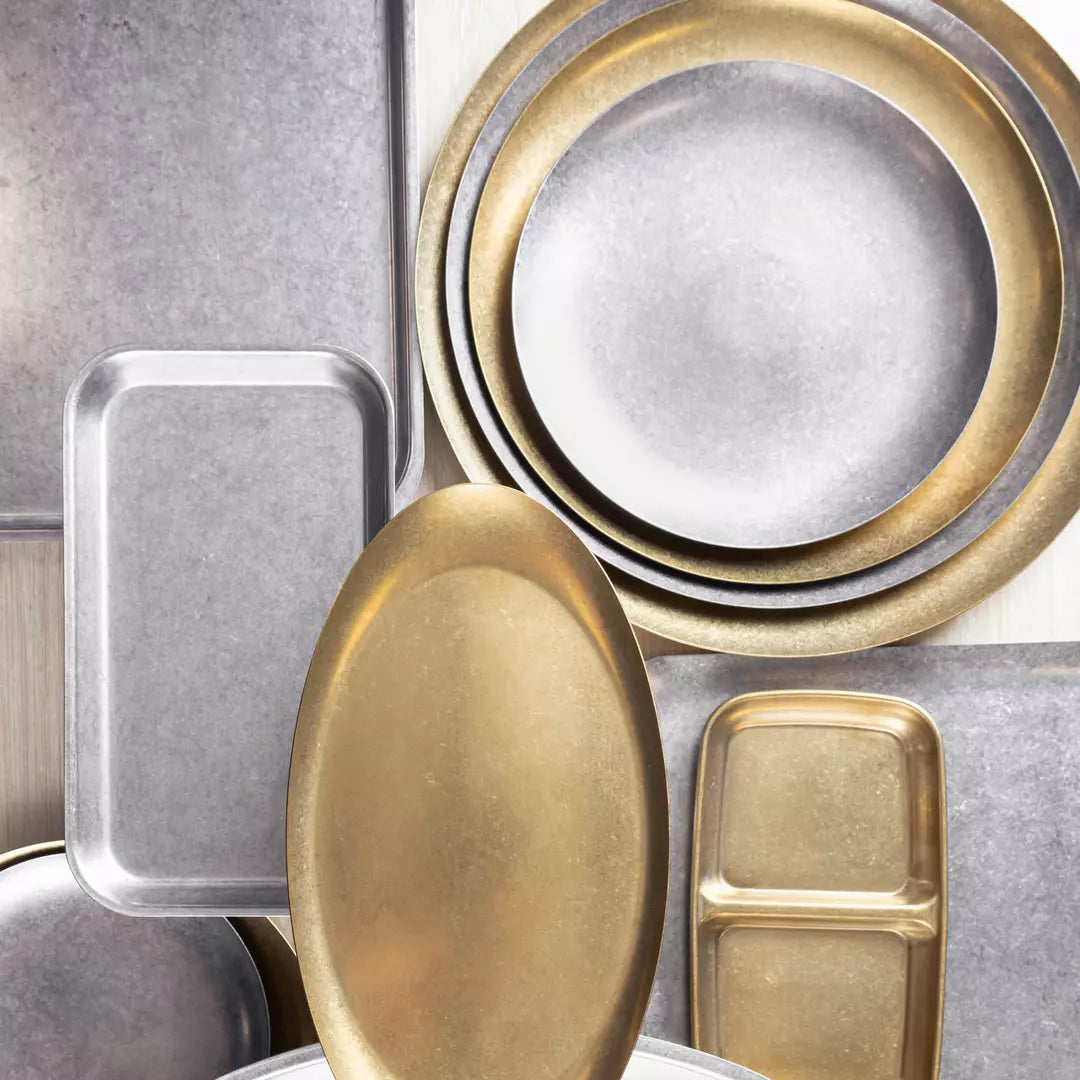 Moda Vintage Gold Stainless Steel Divided Dish (156x11mm)