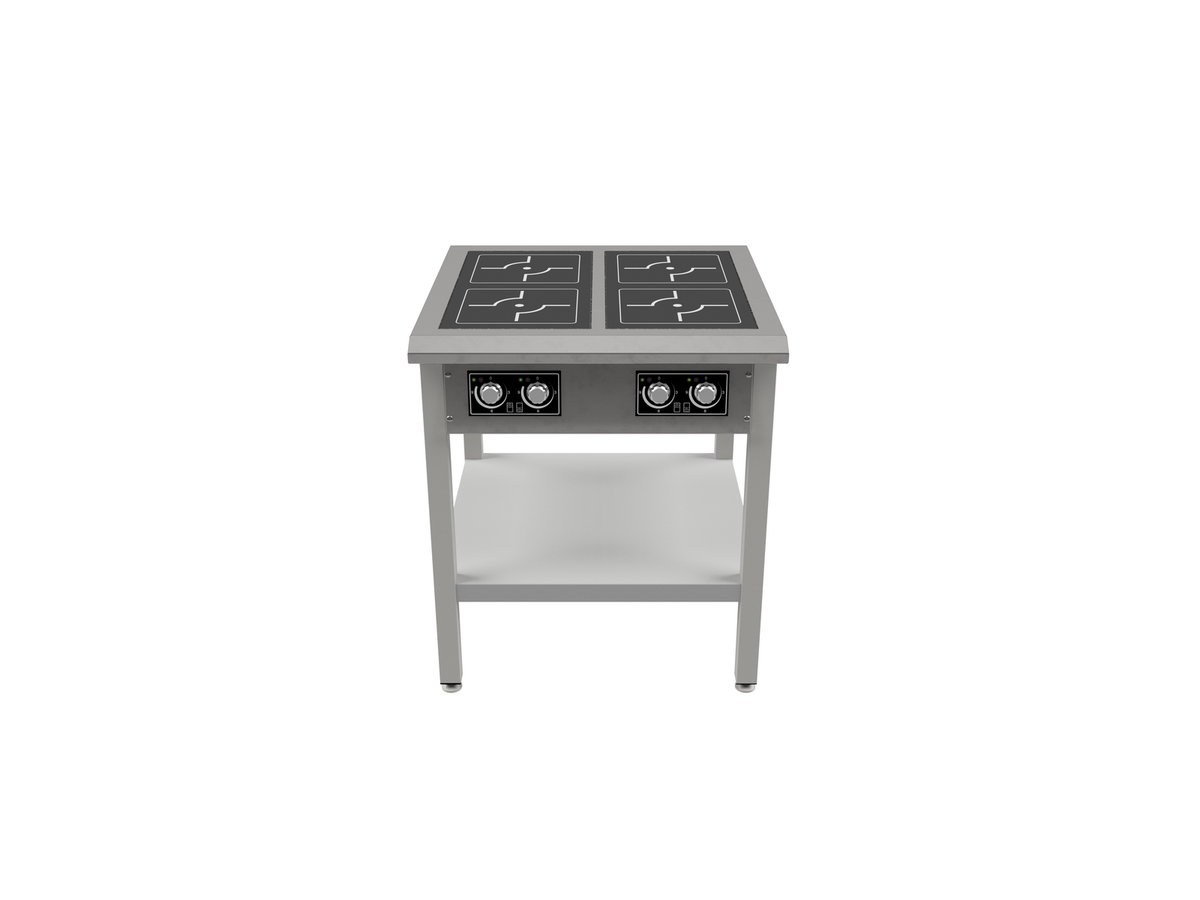 Norqi 04 R 4 Zone Round Commercial Induction Cooktop 800mm