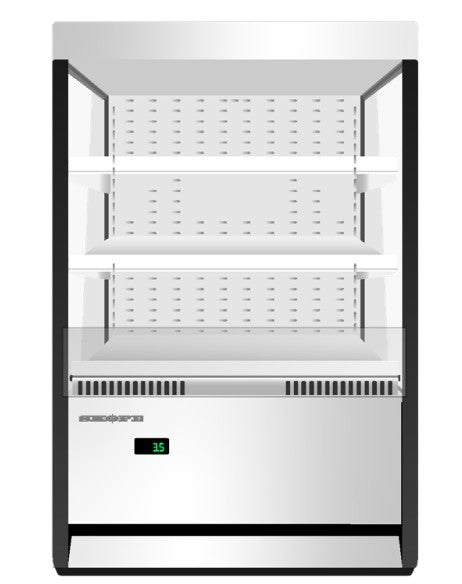 Skope OD400N-SS | Low Height | Impulse Merchandiser | 2 Adjustable Height | Shelves | Commercial Display Fridge
