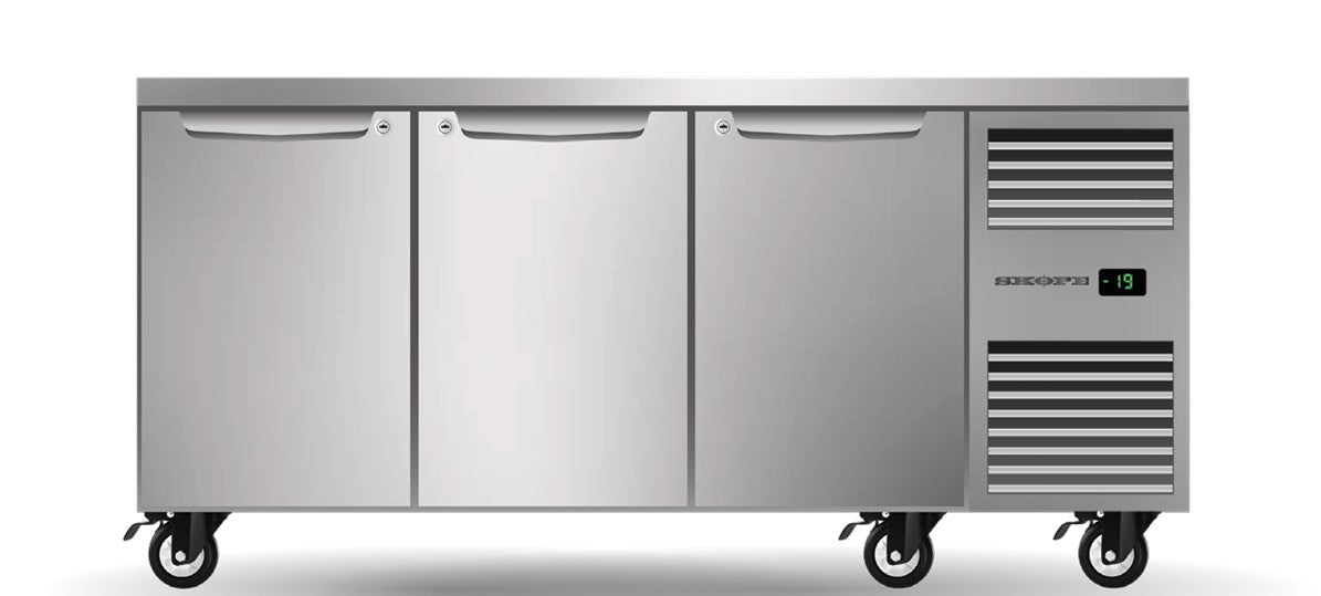 Skope PG11.UBF.3.SD.RH | ProSpec | Three Solid Door | Underbench GN1/1 | Freezer | Under Bench Freezer | Right Hand Freezer