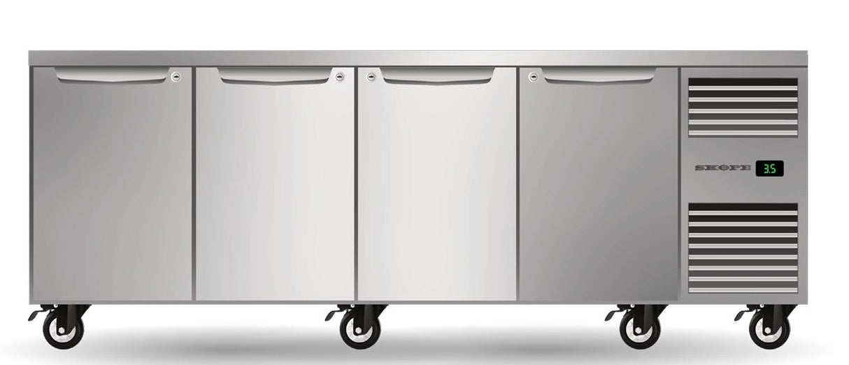 Skope PG11.UBR.4.SD.RH | ProSpec | Four Solid Door | Underbench GN 1/1 | Fridge | Underbench Fridge