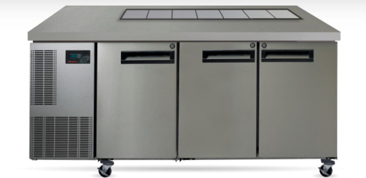 Skope PG400 Prep | 3 Solid Door | 1/1 Preparation GN | Fridge | Salad Preparation | Skope Prep Fridge