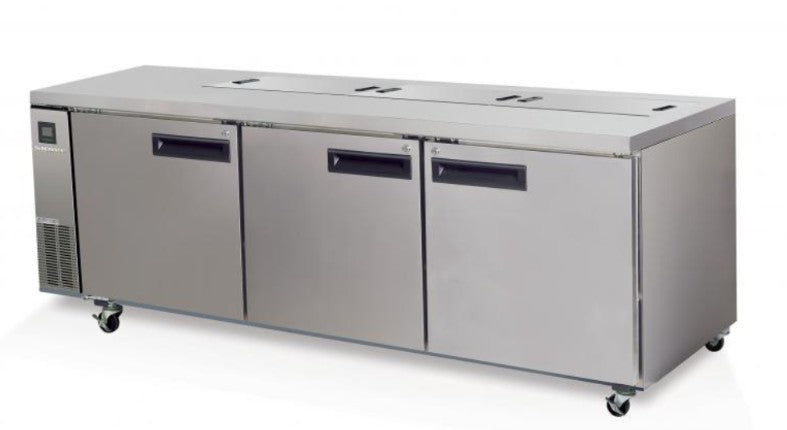 Skope PG800 Prepr | GN 2/1 | 3 Doors | Preparation Fridge | 750L | Prep Fridge Remote | Salad Preparation | Skope Prep Fridge | Fridge