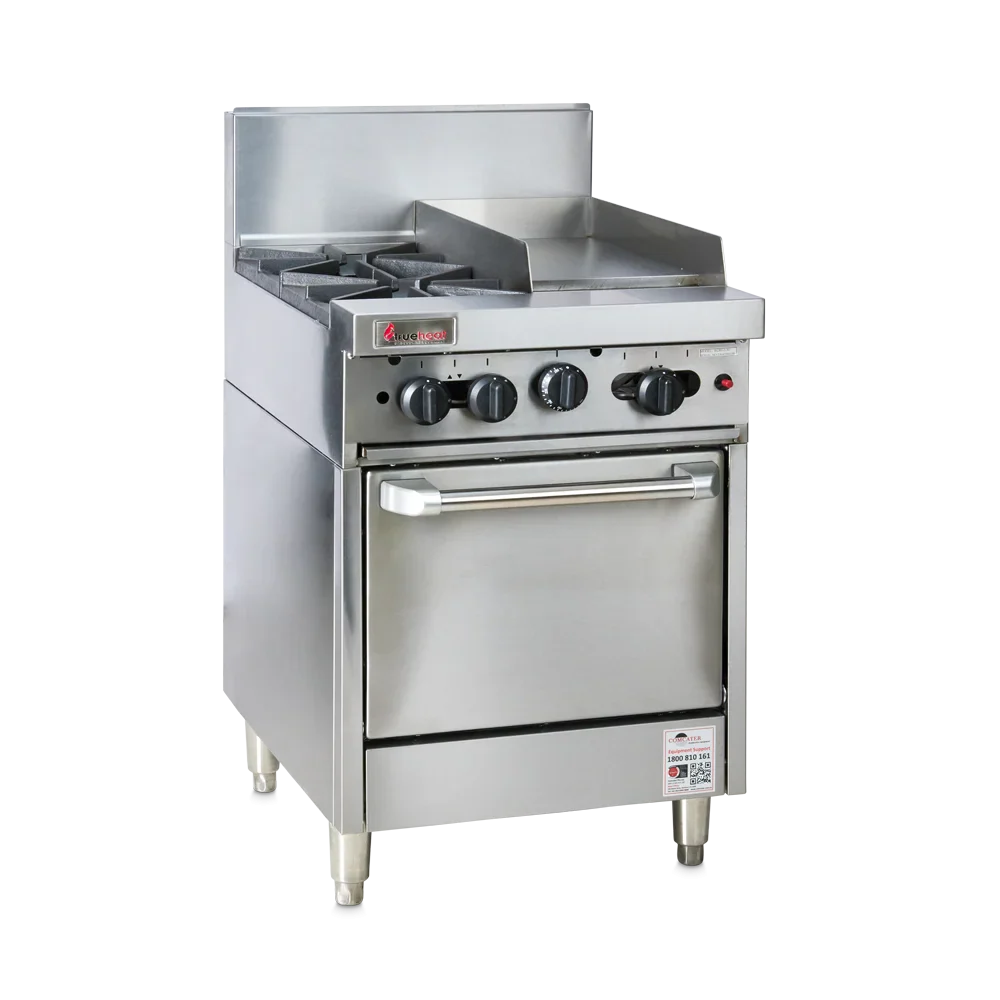 Trueheat RCR6-2-3G-LP 600mm Oven Range l 2 Open Top Burners with 300mm Griddle LPG
