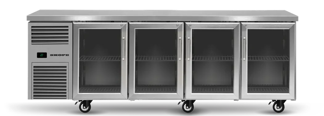 Skope RF7.UBR.4.GD | ReFlex | 4 Glass Door | Underbench GN 1/1 | Compatible Fridge | Fridge | Underbench Fridge