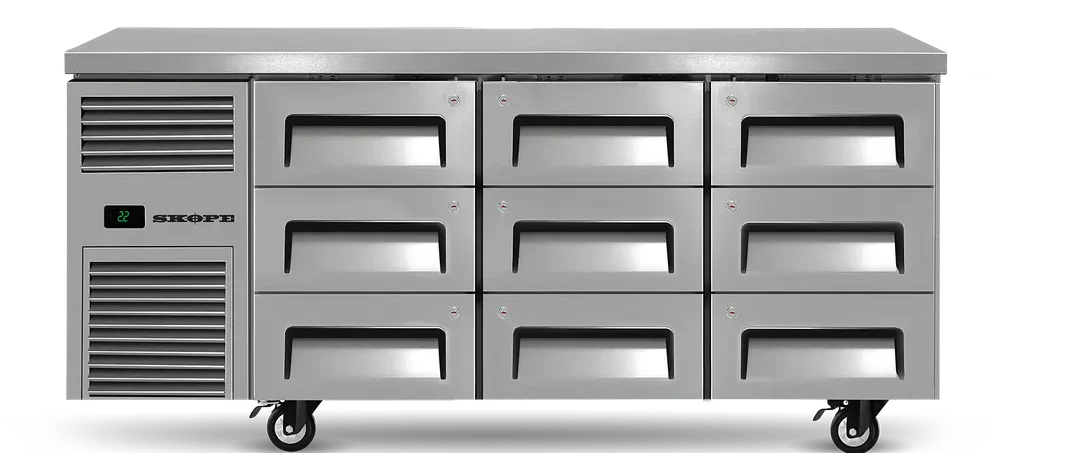 Skope RF7.UBR.3.D9 | ReFlex | 9 Drawer | Underbench GN 1/1 Fridge | Fridge | Underbench Fridge