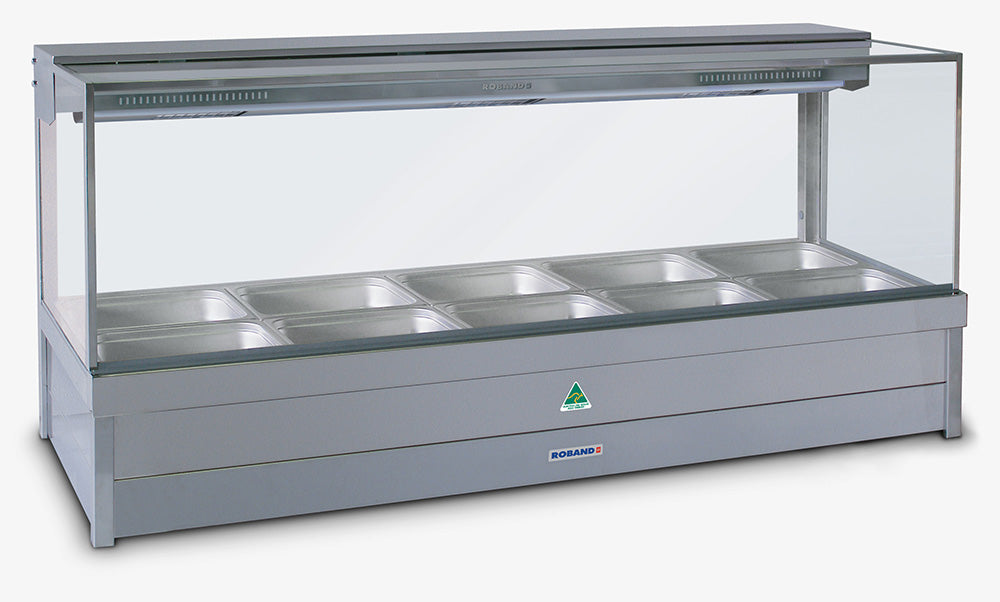 Roband S25RD Square Glass Hot Food Display Bain Marie