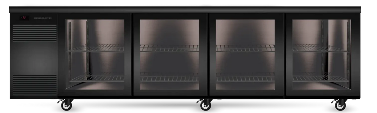 Skope SL.4.GSL.r | BackBar | 4 Glass Door | Sliding Door | SlimLine | Fridge | Display Fridge | Commercial Fridge
