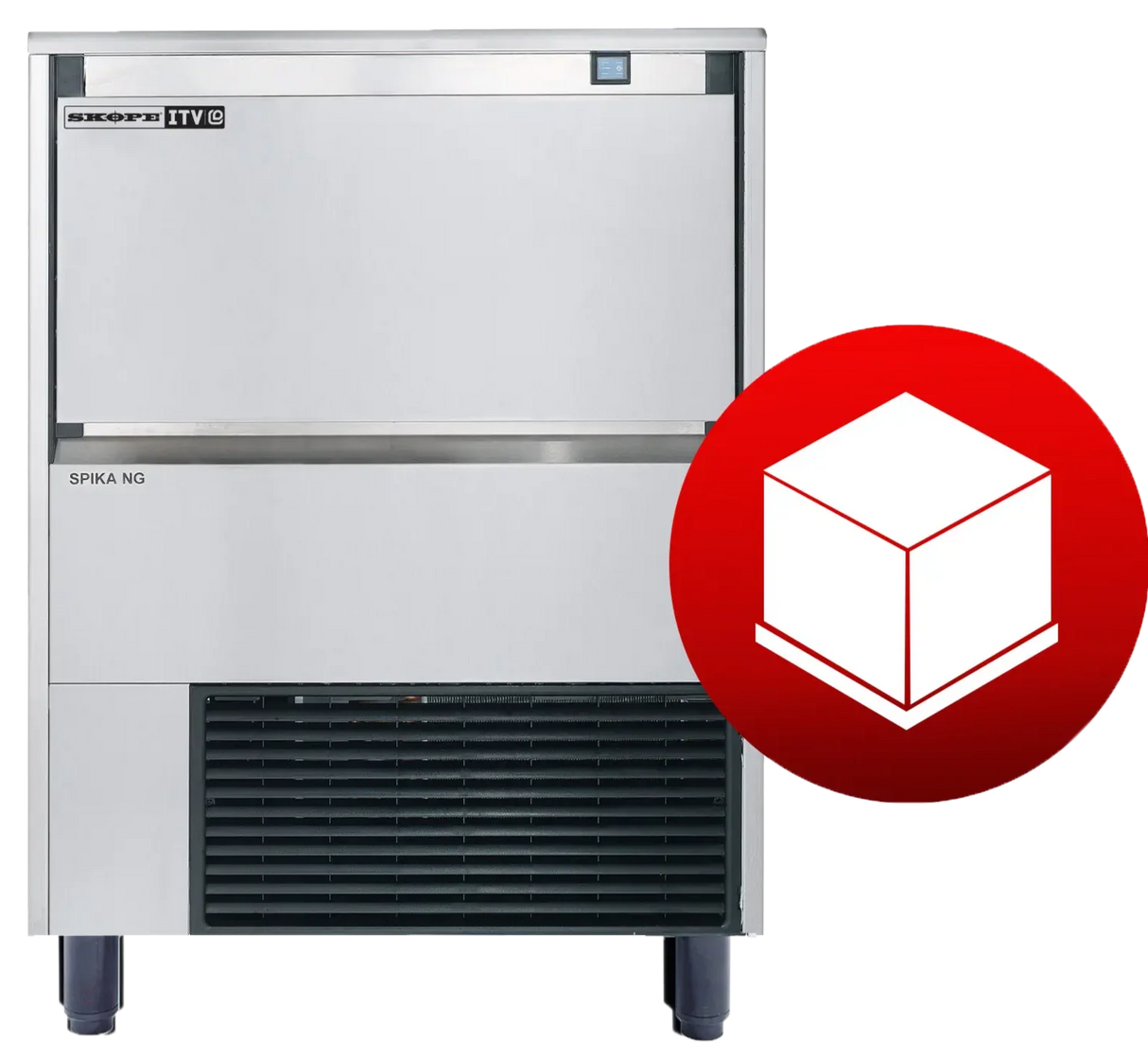 Skope SPIKA NG100 A FD | Self-Contained | Ice Cube Maker | Ice Maker | Full Dice | Ice Maker | with Integral Bin