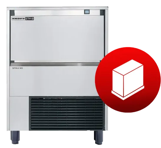 Skope SPIKA NG100 A HD DP|Self-Contained | Ice Cube Maker | Dice Ice Cuber | Ice Maker | Half Dice Ice | with Integral Bin | and Drain Dump