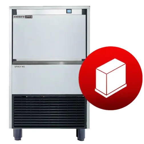 Skope SPIKA NG50 A HD DP | Self-Contained | Underbench Dice | Ice Cuber | Ice Cube Maker | with Integral Bin | and and Drain Pump