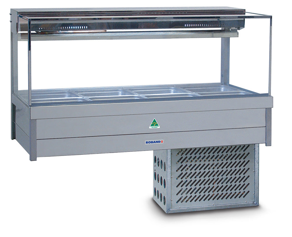 Roband SRX24RD Square Glass Refrigerated Cold Food Display