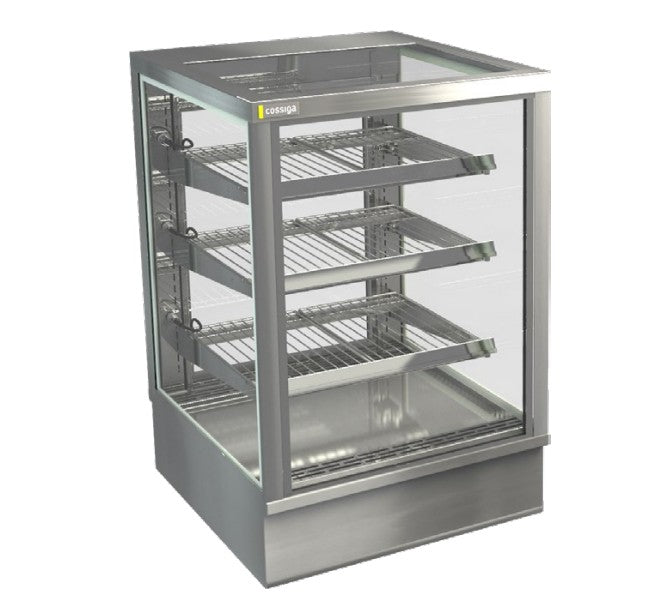 Cossiga STGHT6 | STG Heated+Ambient | Compact Countertop Cabinet | Solid Front | With Rear Glass Doors | Fridge | Commercial Display Refrigerator