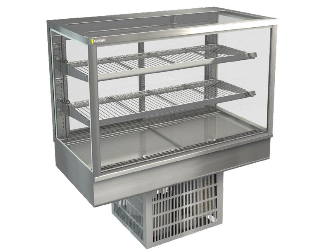 Cossiga STGRF12 | STG Countertop | Compact Countertop Cabinet | Solid Front | With Rear Glass Doors | Fridge | Commercial Display Refrigerator