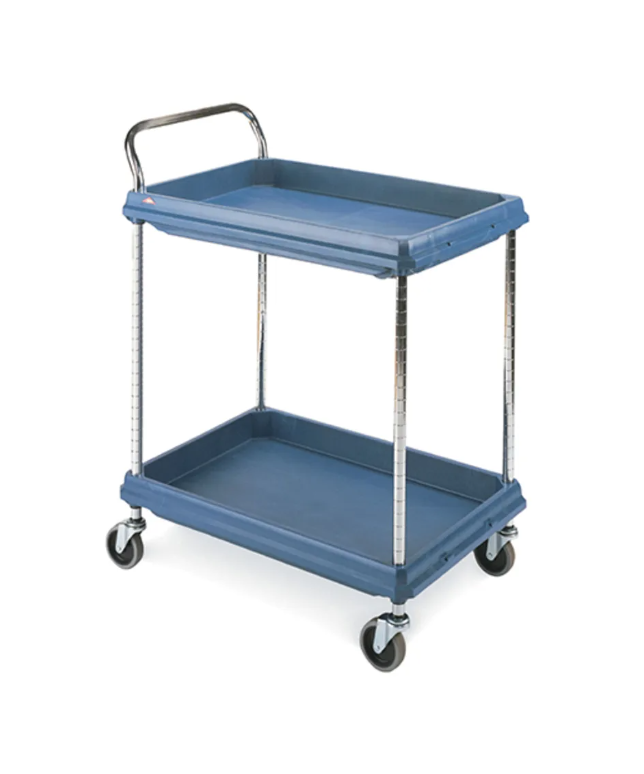 Metro ME.BC2636.2D.MB 2 Tier Deep Ledge Utility Cart Polymer Utility Cart