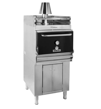 Mibrasa HMB-AB-SB-75 Charcoal Oven With Cupboard And Heating Rack - One Grill Shelf And Standard Accessories