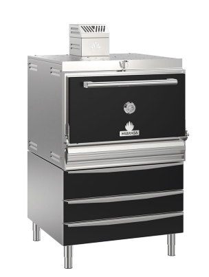 Mibrasa HMB-HOT-160 Oven With Heated Holding Drawers - 3 temp zones
