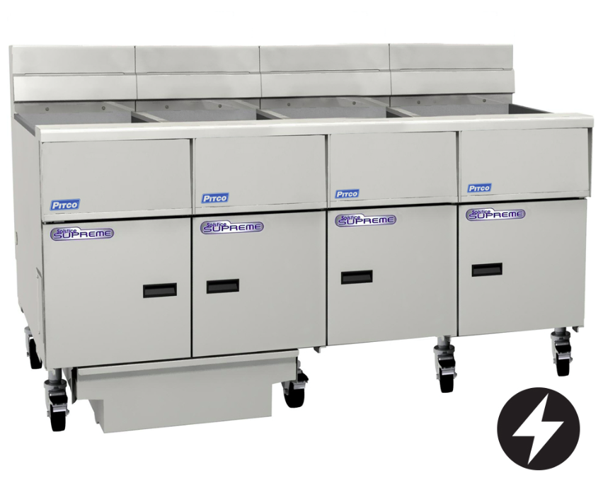 Pitco SE14-4/FD | Solstice Fryer | Filter Drawer | Electric Fryer | 4 Bank Fryer